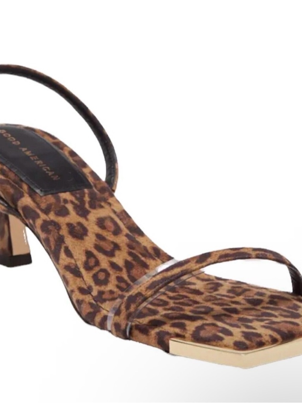 Good American Standout Square Toe Leopard Mules 5.5 - Picture 4 of 5